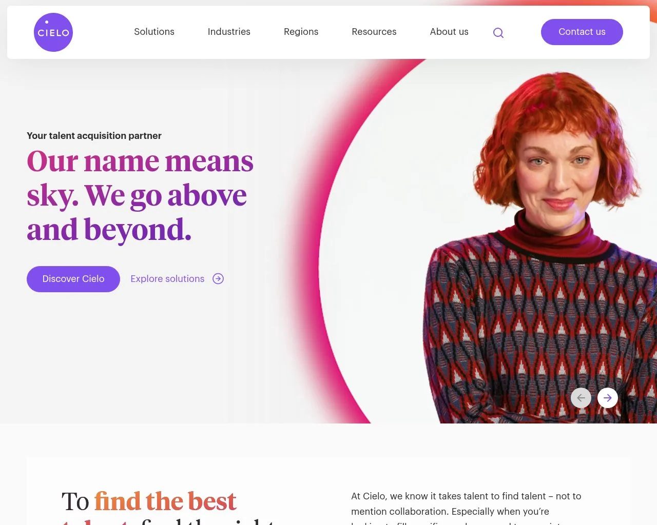 Cielo homepage screenshot