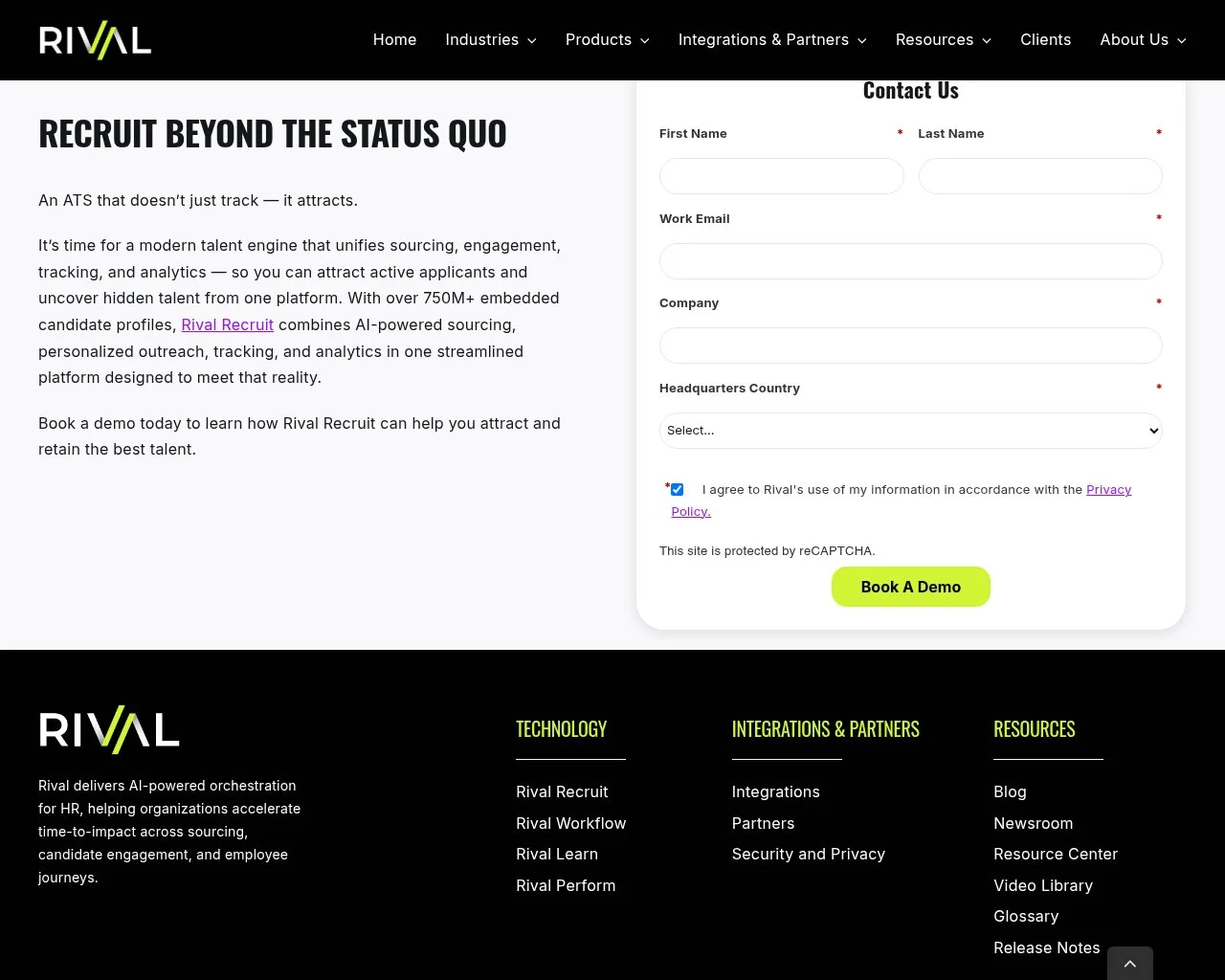 Screenshot of the Entelo diversity sourcing platform homepage