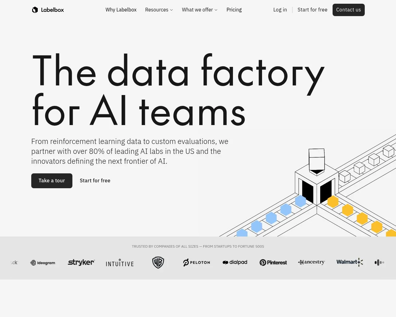 Labelbox homepage screenshot