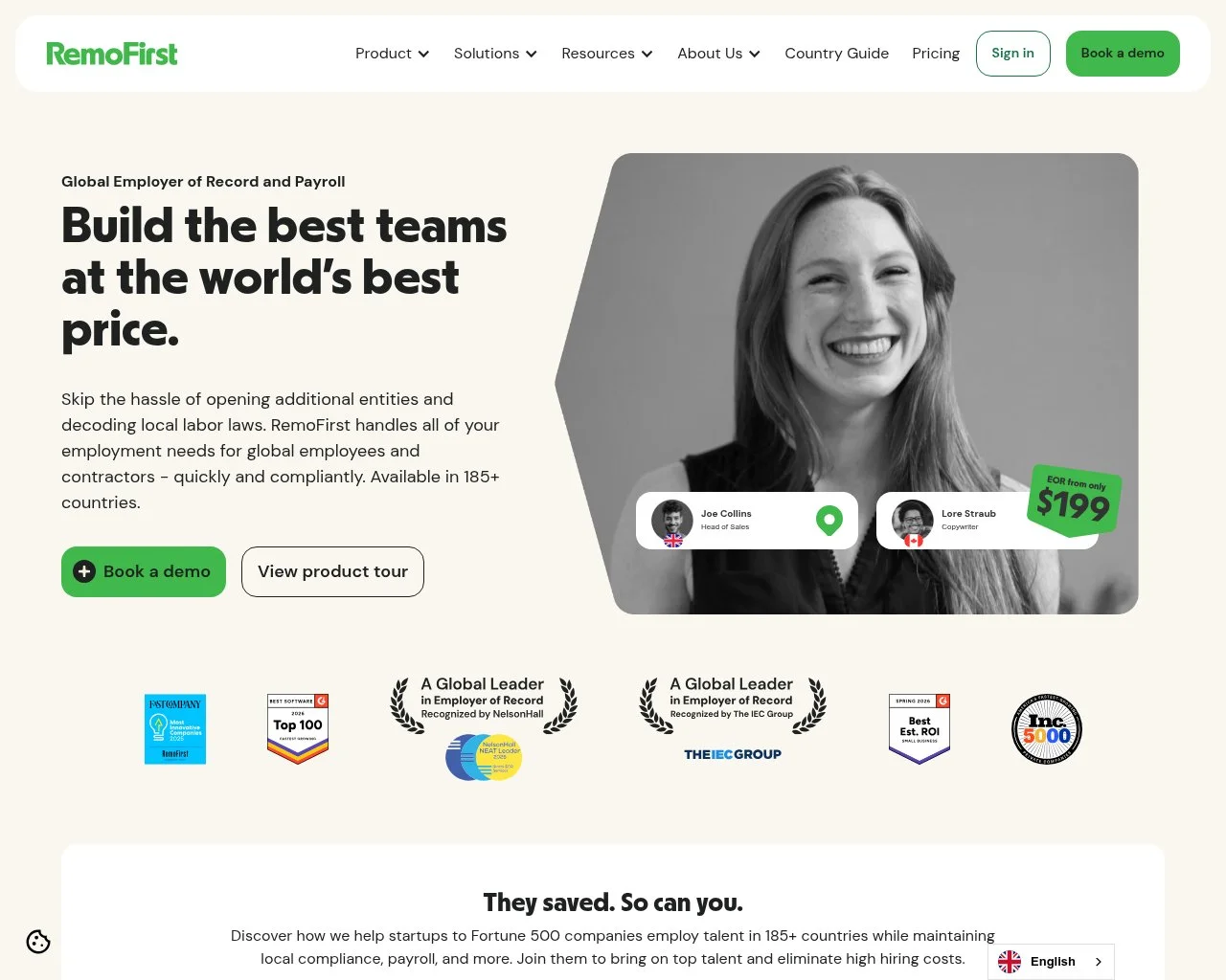 Remofirst homepage