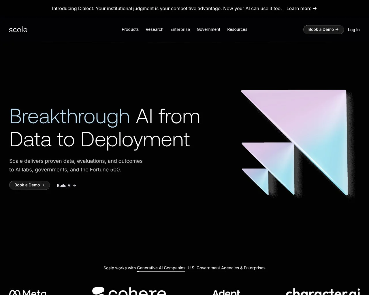 Scale AI homepage screenshot