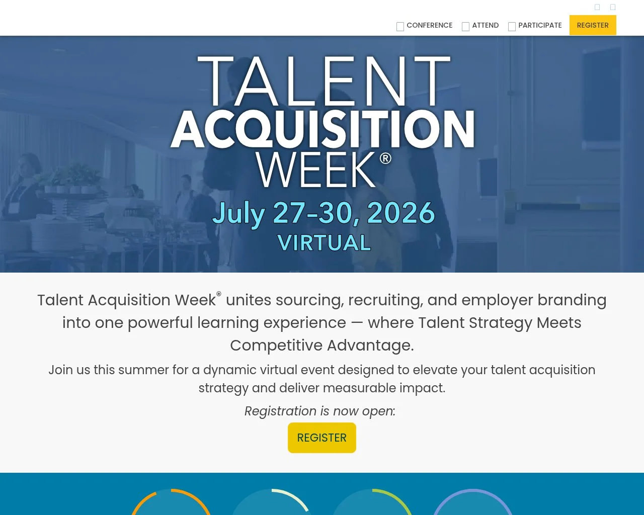 Screenshot of the Talent Acquisition Week website homepage